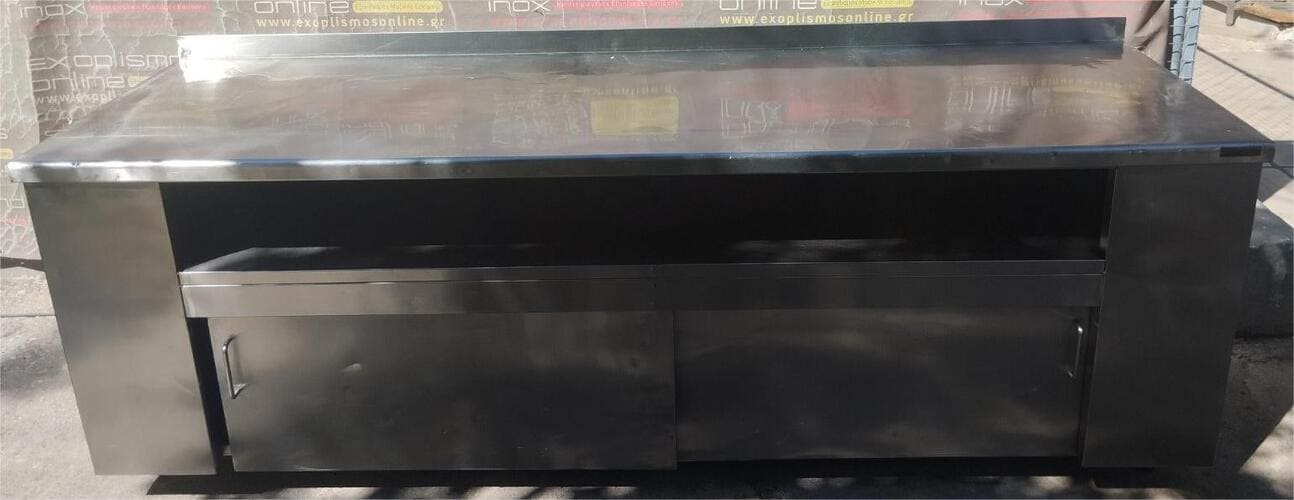 Ερμάριο Ανοξείδωτο Με 2 Συρόμενες Πόρτες 250x80x86 Μεταχειρισμένη